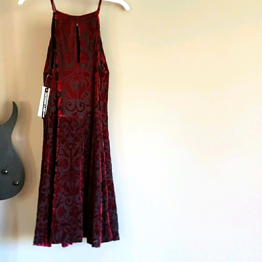 Burgundy skater dress